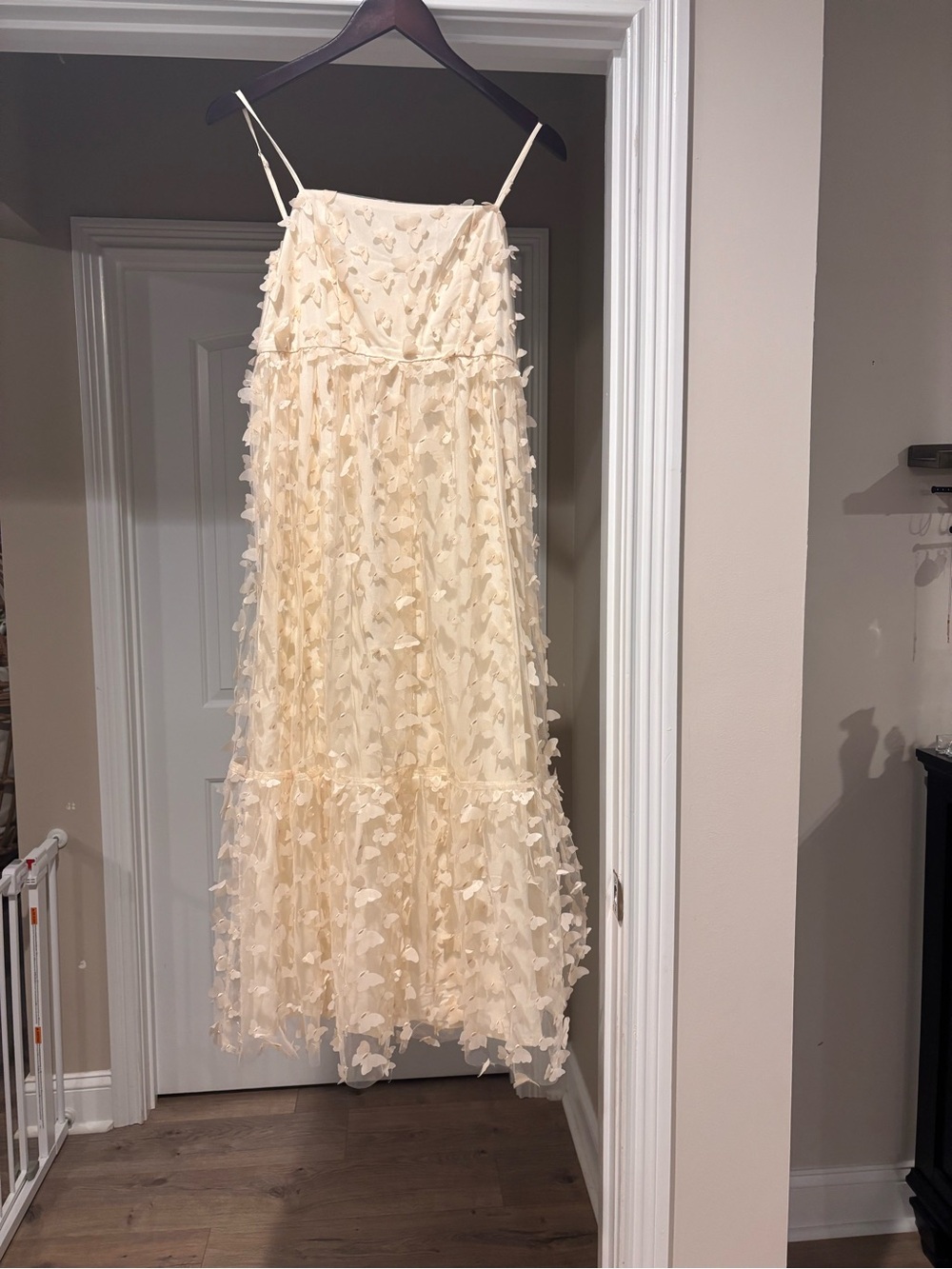 Boutique Ivory Butterfly Maxi Dress
